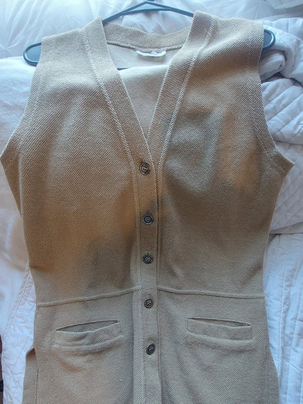 Jones New York V-Neck Button Down Sleeveless Cardigan Vest M L